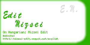 edit mizsei business card
